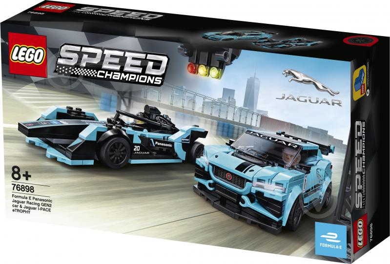 Конструктор LEGO Speed Champions Автомобили Formula E Panasonic Jaguar Racing GEN2 та Jaguar I-PACE eTROPHY 76898 - фото 11