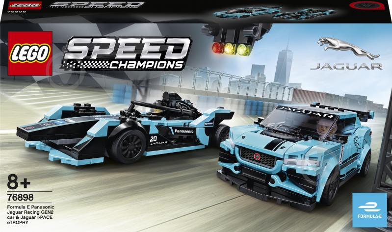 Конструктор LEGO Speed Champions Автомобили Formula E Panasonic Jaguar Racing GEN2 та Jaguar I-PACE eTROPHY 76898 - фото 1