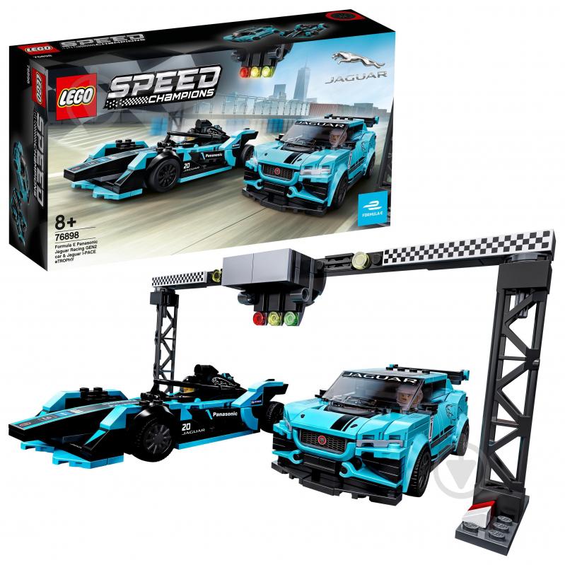 Конструктор LEGO Speed Champions Автомобили Formula E Panasonic Jaguar Racing GEN2 та Jaguar I-PACE eTROPHY 76898 - фото 2