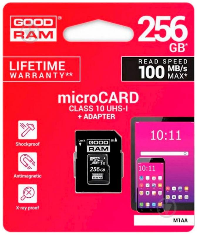 Карта памяти Goodram microSDXC 256 ГБ Class 10UHS-I (M1AA-2560R12) - фото 3