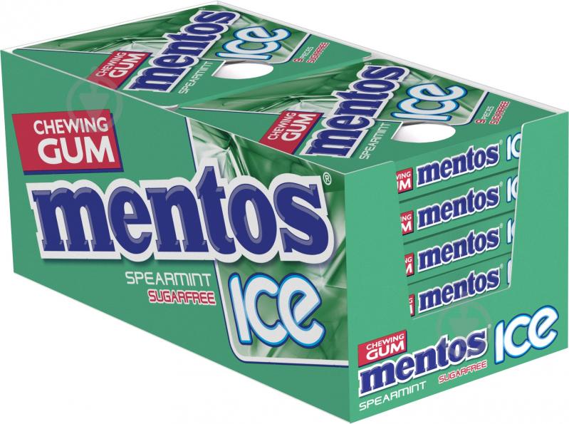 Жевательная резинка Perfetti - Van Melle Mentos Ice Снежная мята 12.9 г. - фото 2