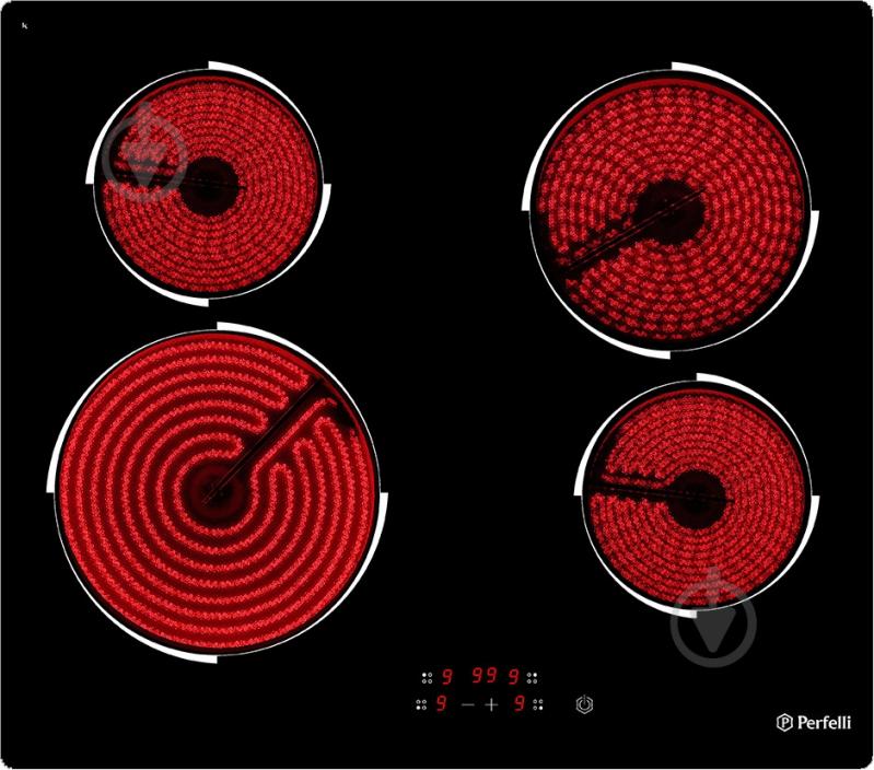 Варильна поверхня електрична Perfelli VH 6121 BL - фото 1
