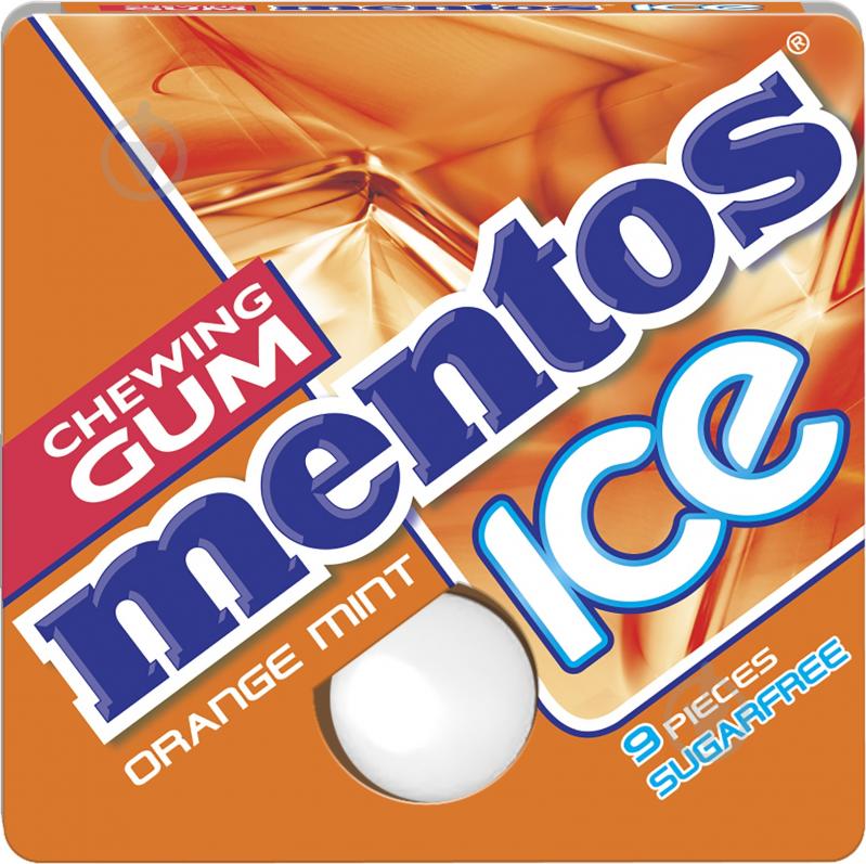 Жувальна гумка Perfetti - Van Melle Mentos Ice Апельсин та м’ята 12.9 г - фото 1