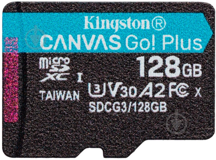 Карта пам'яті Kingston microSDXC 128 ГБ Class 10UHS-I (SDCG3/128GBSP) - фото 1