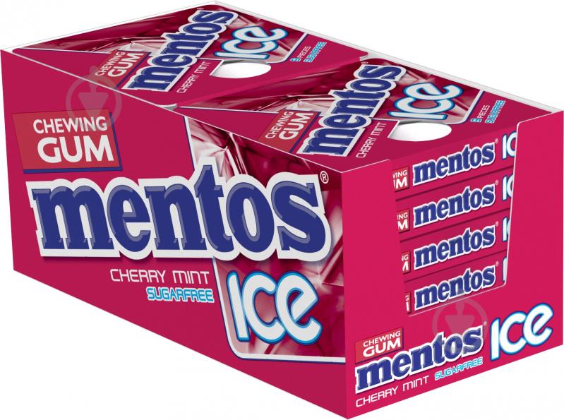 Жевательная резинка Perfetti - Van Melle Mentos Ice Вишня Мята 12.9 г - фото 2