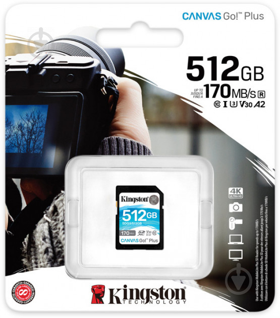 Карта памяти Kingston microSDXC 512 ГБ Class 10UHS-I (SDG3/512GB) - фото 4