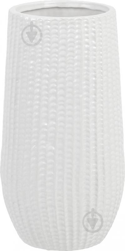 Ваза Luna Сальса 15Х28 см белый 28 см - фото 1 Ваза Luna Сальса 15Х28 см белый 28 см - фото 1