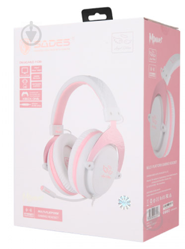 Гарнітура Sades SA-723 Mpower white/pink (sa723pnj) - фото 3