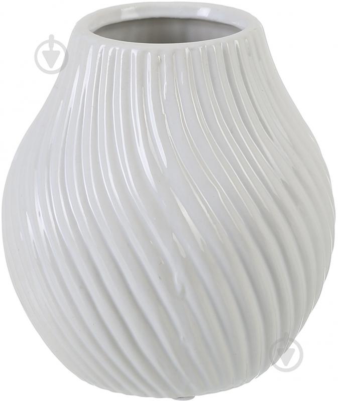 Ваза Luna Волна 15 см белый 15 см - фото 1