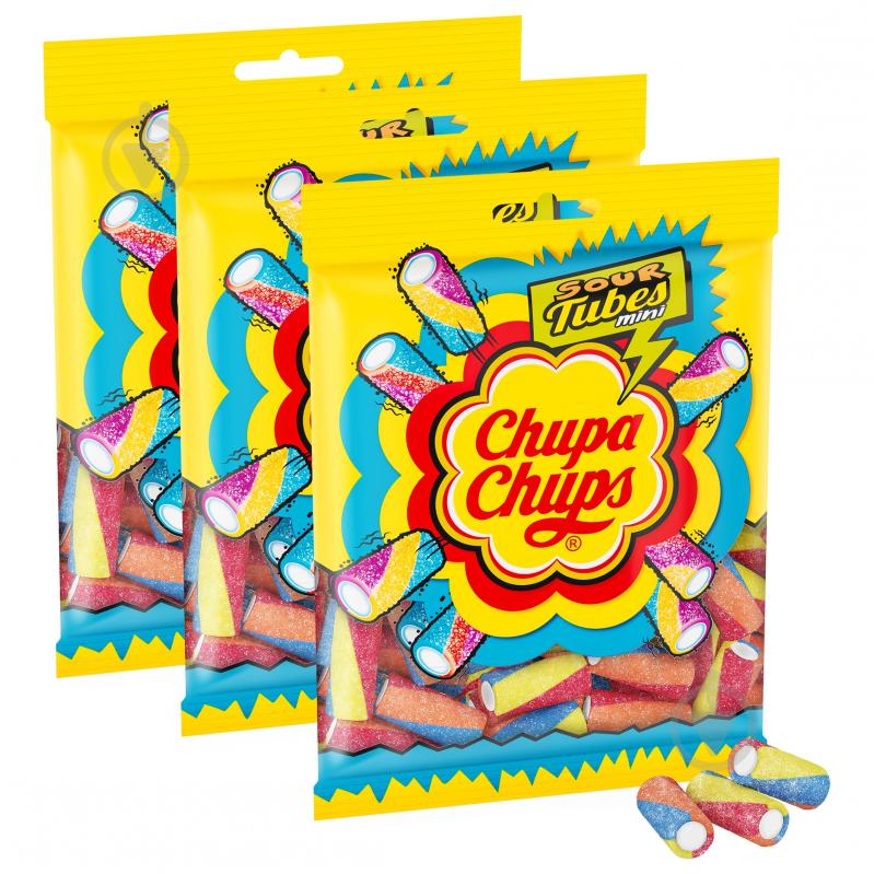 Мармелад жевательный Chupa Chups Sour Tubes Mini 70 г - фото 2