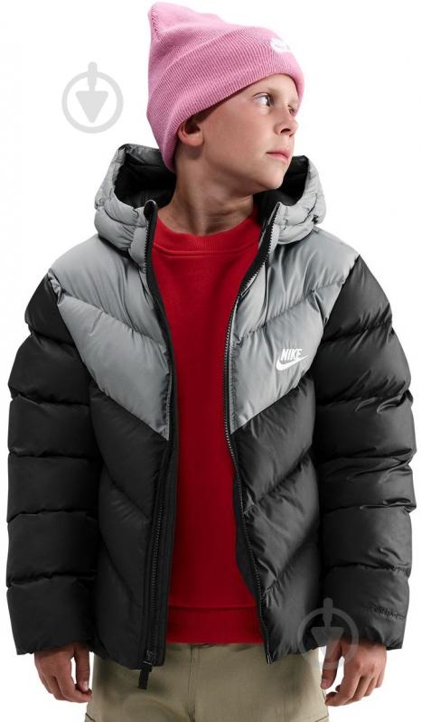 Пуховик дитячий зимовий Nike K NSW TF ADP Puffer Colorblock IB6164-010 р.M чорний - фото 2 Пуховик дитячий зимовий Nike K NSW TF ADP Puffer Colorblock IB6164-010 р.M чорний - фото 2