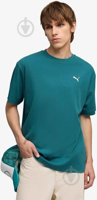 Футболка Puma ESS ELEVATED Relaxed Tee 69201841 р.S зеленый - фото 1