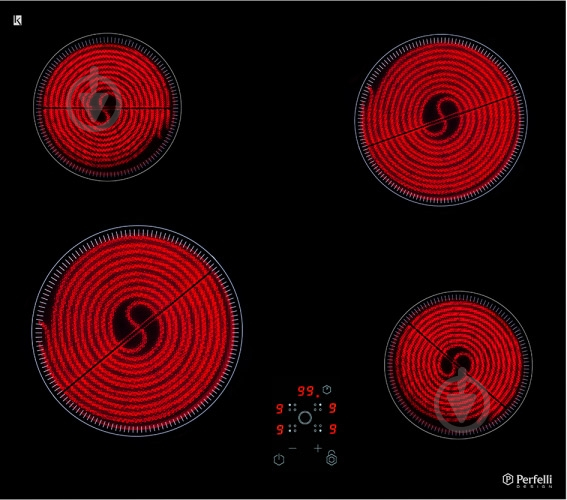 Варочная поверхность электрическая Perfelli Design HVC 6110 BL - фото 1