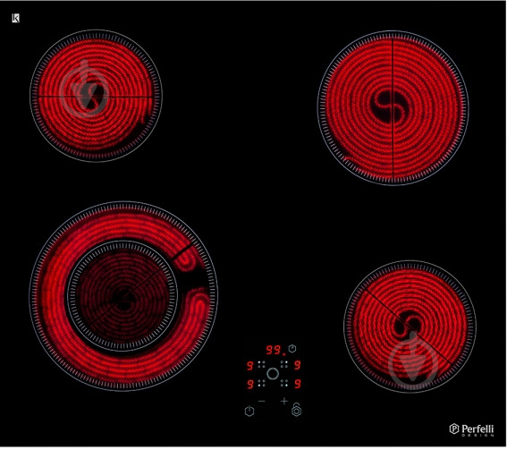 Варочная поверхность электрическая Perfelli Design HVC 6210 BL - фото 1