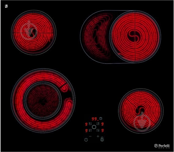 Варочная поверхность электрическая Perfelli Design HVC 6310 BL - фото 1