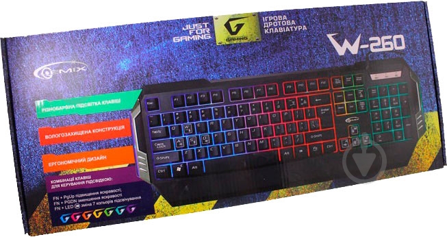 Клавіатура ігрова Gemix (W-260) black - фото 3