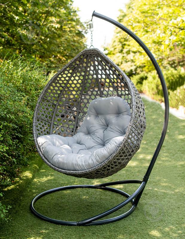 Крісло-кокон Indigo Колібрі 1200х730х1050 см сірий - фото 2