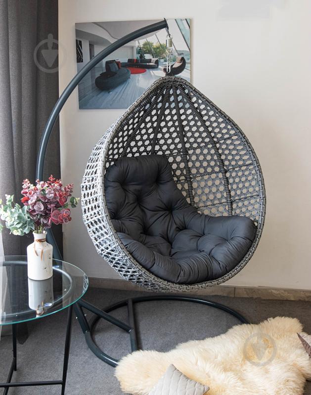Крісло-кокон Indigo Колібрі 1200х730х1050 см сірий - фото 7