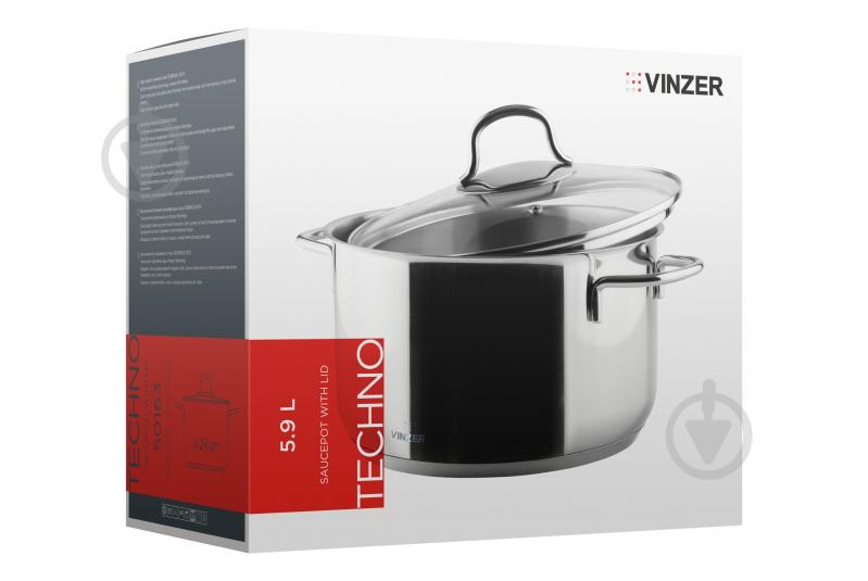 Кастрюля с крышкой Vinzer TECHNO 50163 - фото 3 Кастрюля с крышкой Vinzer TECHNO 50163 - фото 3