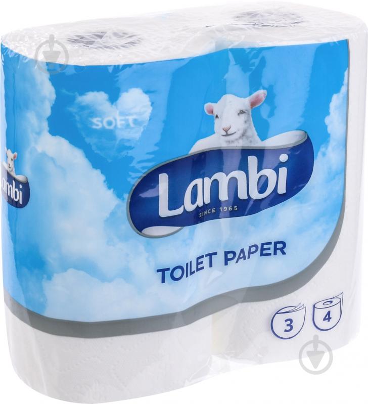 Туалетная бумага Lambi Soft трехслойная 4 шт. - фото 1