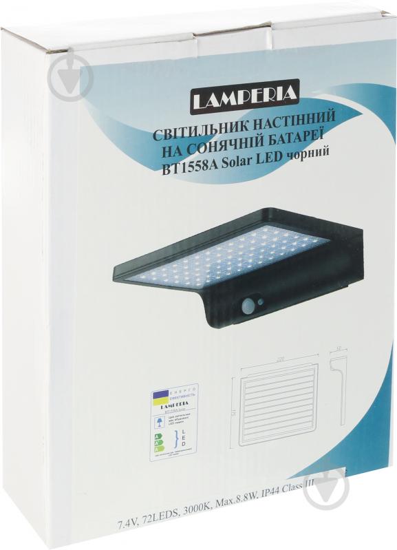 Светильник на солнечной батарее Lamperia BT1558A Solar 0,2 Вт IP44 черный - фото 3 Светильник на солнечной батарее Lamperia BT1558A Solar 0,2 Вт IP44 черный - фото 3