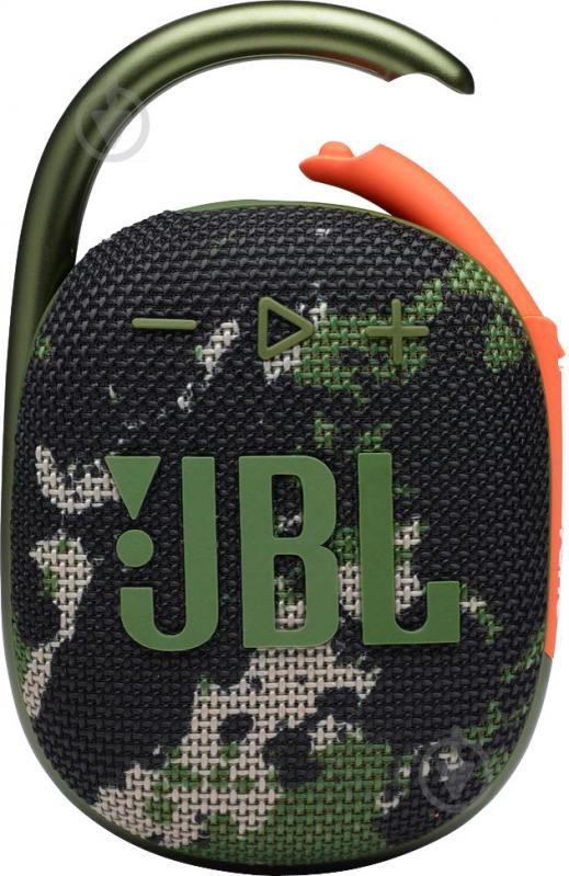 Портативна колонка JBL Clip 4 1.1 green camo (JBLCLIP4SQUAD) - фото 1