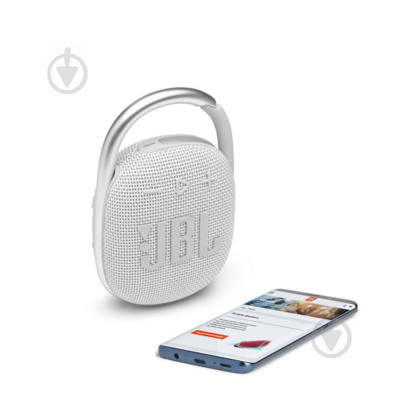 Портативная колонка JBL Clip 4 1.1 white (JBLCLIP4WHT) - фото 8