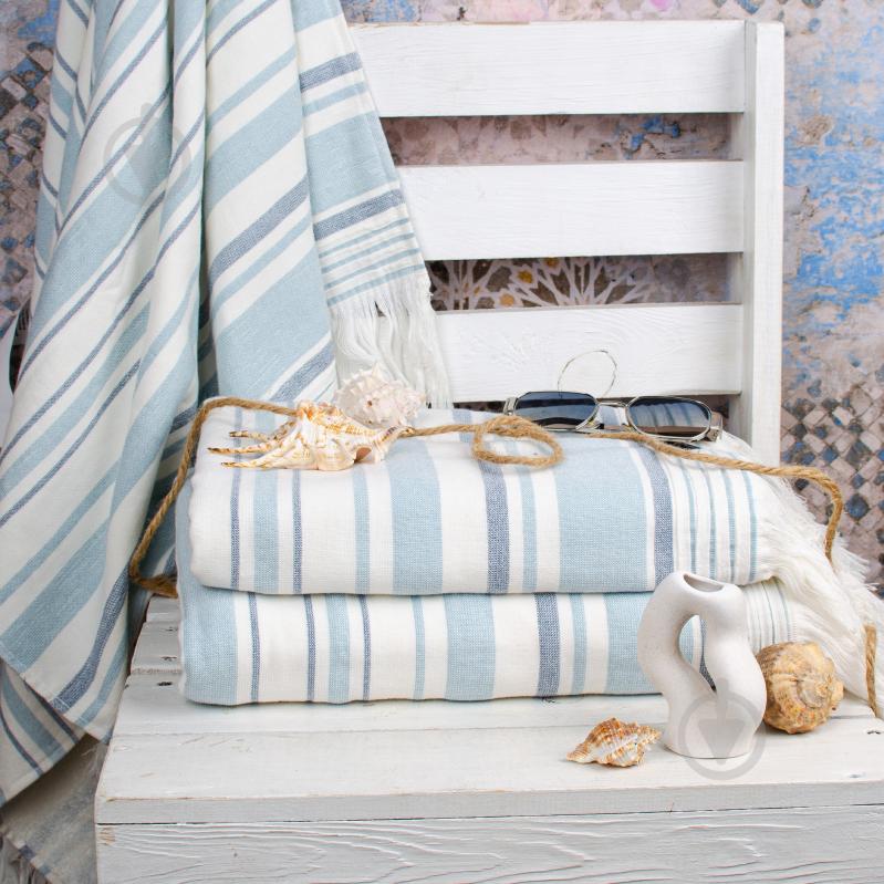 Пештемаль AISHA 70x140 см сине-голубой BILTEX - фото 2