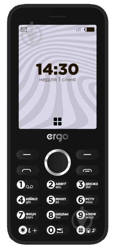 Мобільний телефон ERGO B281 Dual Sim Black - фото 1