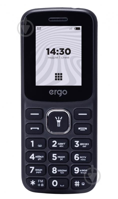 Мобільний телефон ERGO B182 Dual Sim Black - фото 1