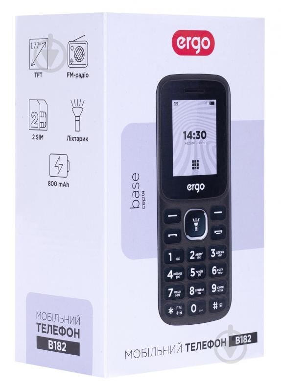 Мобільний телефон ERGO B182 Dual Sim Black - фото 8