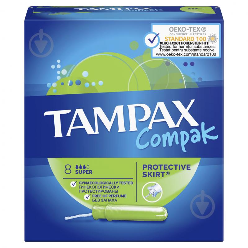Тампони Tampax Compak Super з аплікатором 8 шт - фото 3