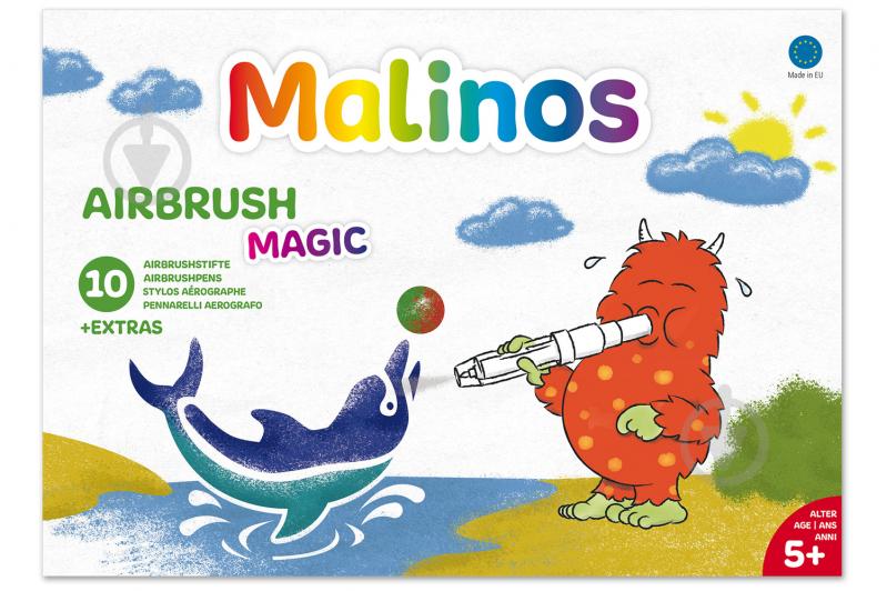 Фломастери-аерографи Malinos BLOpens Magic 10+1 шт. - фото 1