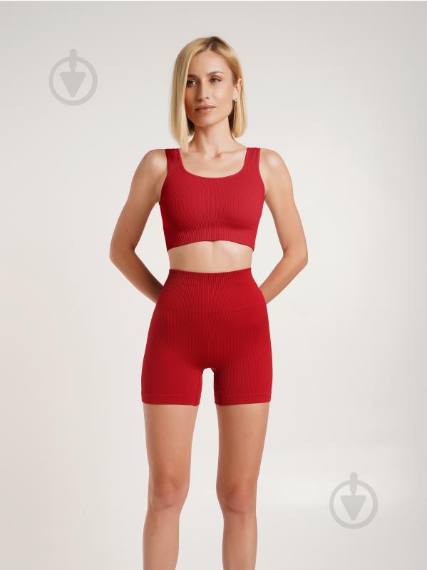 Шорты Giulia SHORTS RIB SHAPE р. S/M темно-красный - фото 4