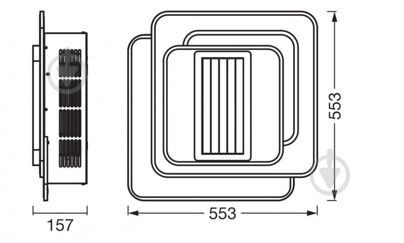 Люстра-вентилятор Ledvance Ceiling Square CCT 55 Вт білий матовий FAN GRILL SQ - фото 7