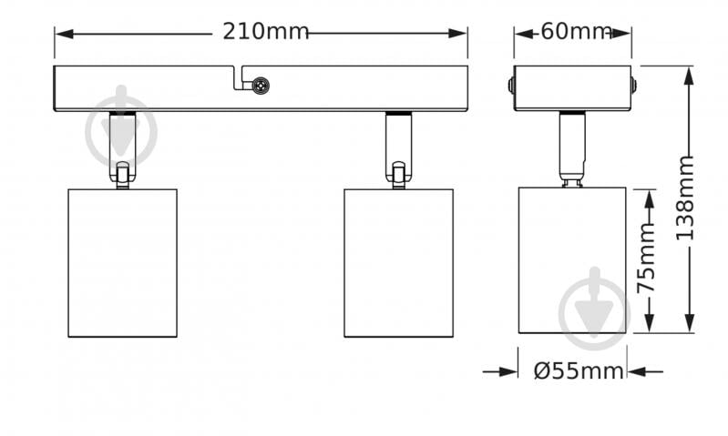 Спот Osram Elemental 2xGU10 черный - фото 4 Спот Osram Elemental 2xGU10 черный - фото 4