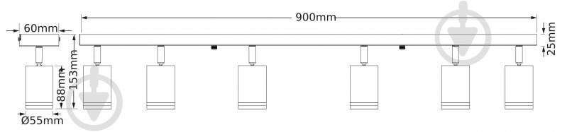 Спот Osram 6xGU10 черный LED Spot pulse 6 BK - фото 5