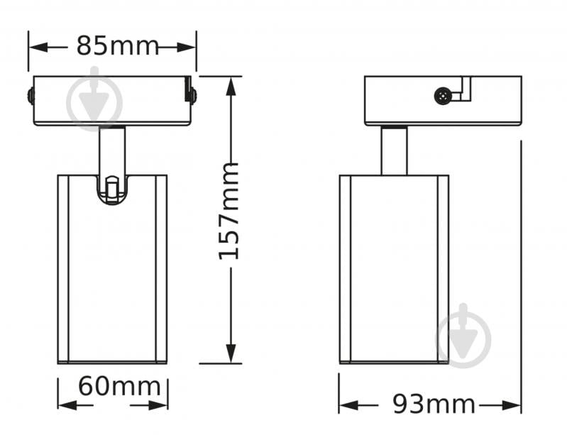 Спот Osram Angular 1xGU10 черный - фото 3