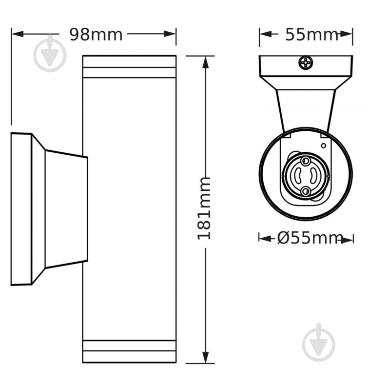 Бра Osram GU10 чорний LED Spot ud/dwn pulse 1 B - фото 3