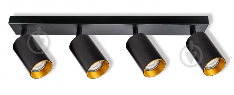 Спот Osram Eternal 4xGU10 черный с золотым - фото 1