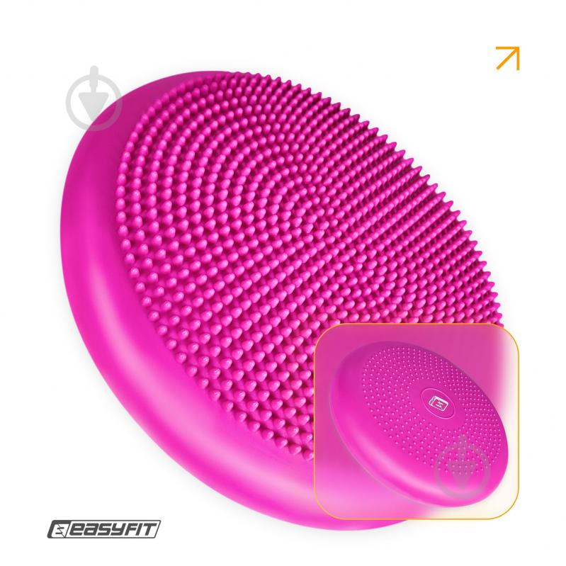 Подушка EasyFit балансировочная массажная 33 см розовая EF-1840 - фото 2 Подушка EasyFit балансировочная массажная 33 см розовая EF-1840 - фото 2