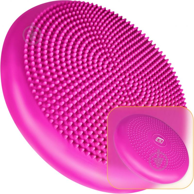 Подушка EasyFit балансировочная массажная 33 см розовая EF-1840 - фото 1 Подушка EasyFit балансировочная массажная 33 см розовая EF-1840 - фото 1