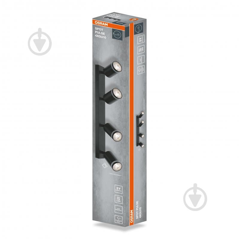 Спот Osram 4xGU10 чорний LED Spot pulse 4 BK - фото 4
