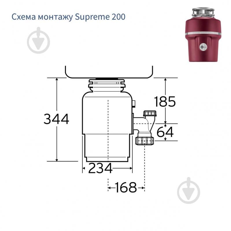 Подрібнювач харчових відходів IN SINK ERATOR Model Evolution Supreme 200 - фото 6