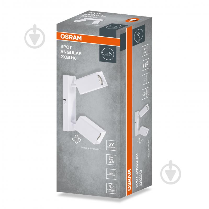Спот Osram Angular 2xGU10 білий - фото 2