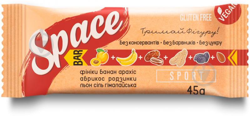 Батончик SpaceBar Орехово-фруктовый 45 г (Sport) - фото 1