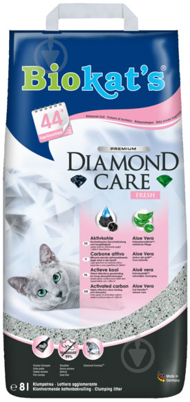 Наповнювач для котячого туалету Gimpet Biokat's Dimond Care Fresh 8 л - фото 1