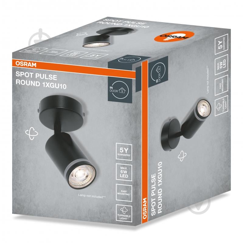 Спот Osram 1xGU10 черный LED Spot pulse 1 BK - фото 3 Спот Osram 1xGU10 черный LED Spot pulse 1 BK - фото 3