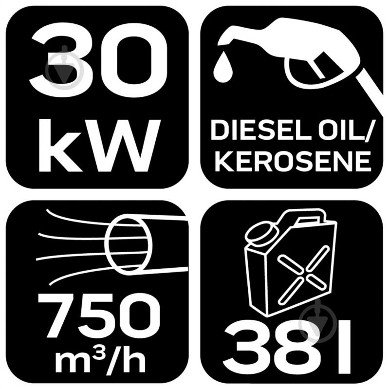 Теплова гармата NEO tools 90-081 дизель 30 кВт 230 В - фото 8