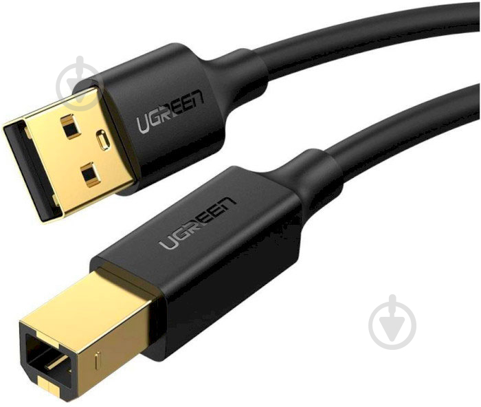 Кабель UGREEN US135 USB 2.0 AM to BM Print Cable 3 м чорний (10351) - фото 2